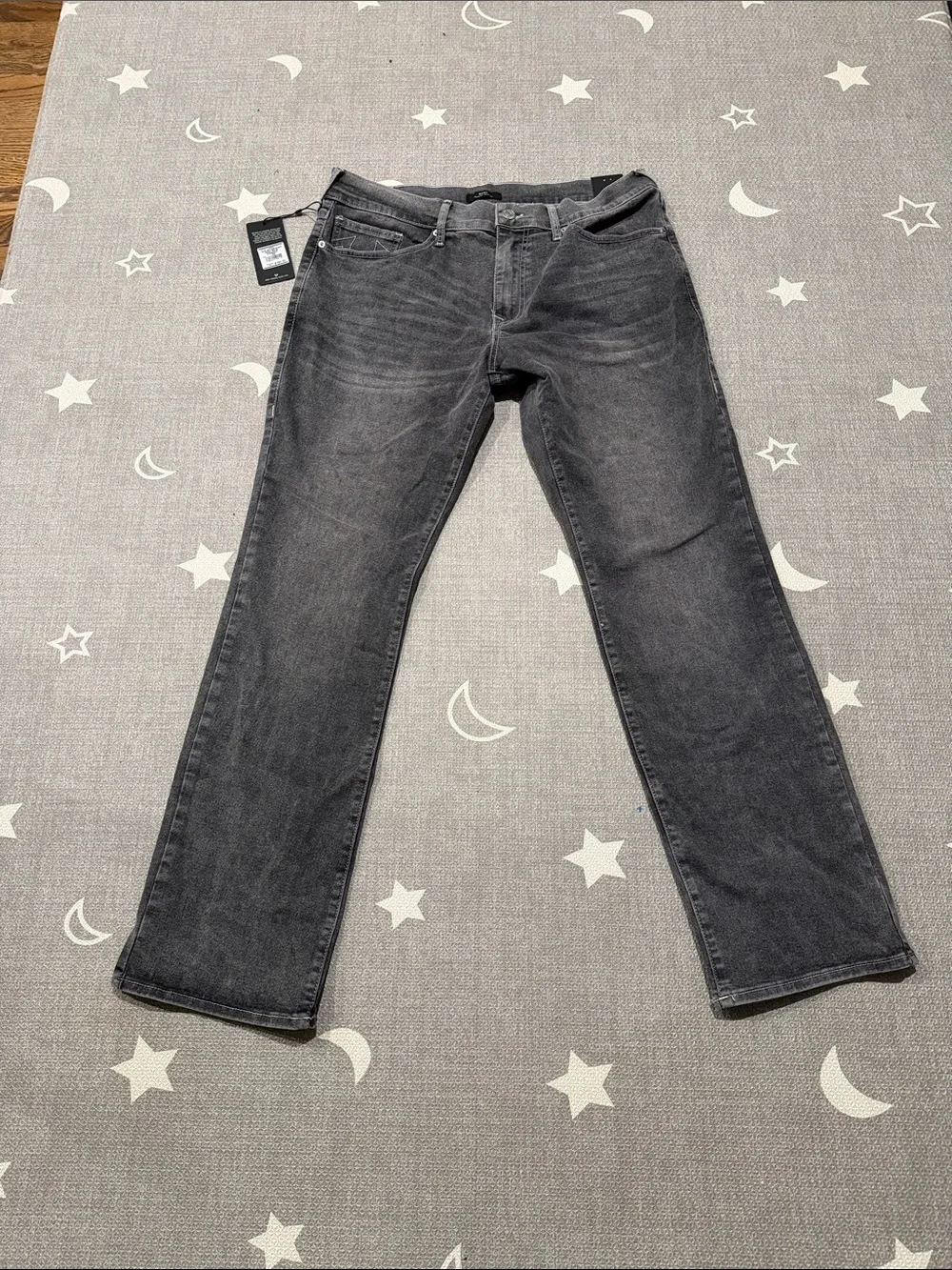 True Religion Men's Washed Charcoal Relaxed Straight Jeans NWT
